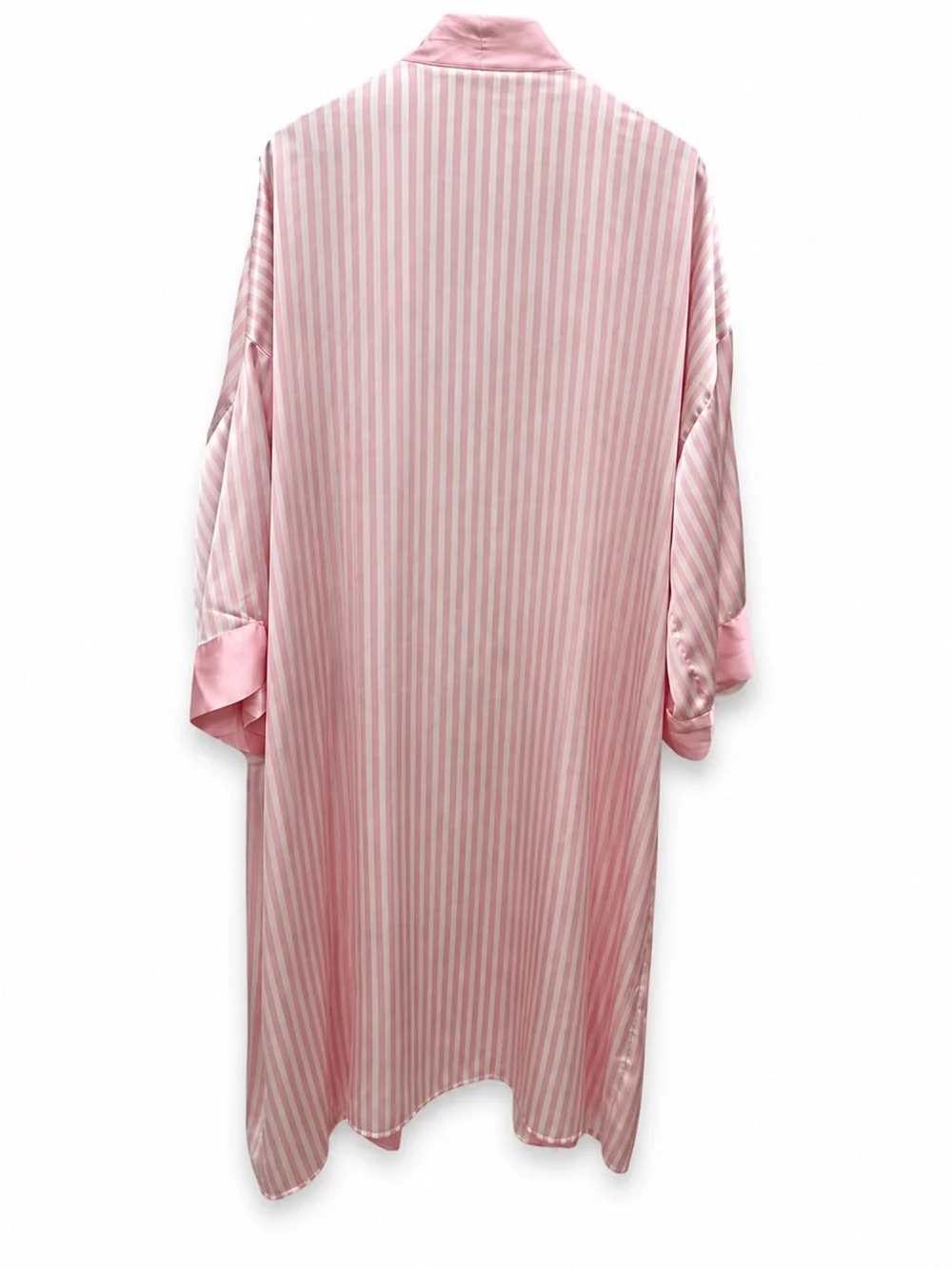 Show Me Your Mumu Harlow robe pink satin stripe coquette glam loungewear chic OS